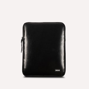 Sustainable black iPad case from upcycled fabric (2024) - 11 inch & 13 inch iPad Pro M4 sleeve - iPad Air M2 cover - iPad 10th generation