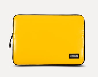 Lenovo ThinkBook 15 G3 case (from upcycled fabric), Yellow laptop sleeve/cover for new Lenovo ThinkBook 15 G3/G2 (15.6 inch - 2022)