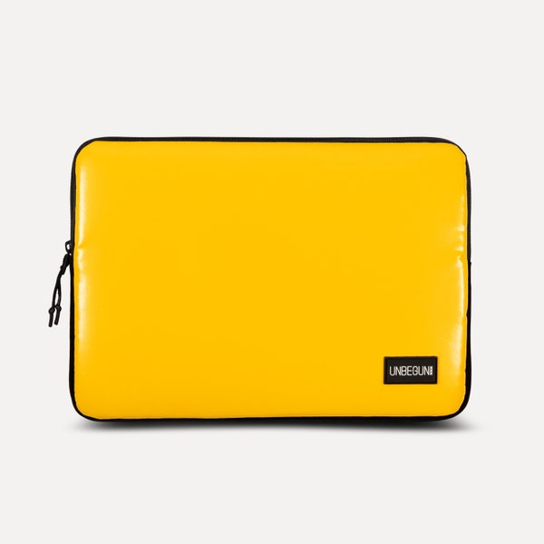 Lenovo ThinkBook 15 G3 case (from upcycled fabric), Yellow laptop sleeve/cover for new Lenovo ThinkBook 15 G3/G2 (15.6 inch - 2022)