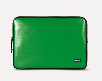 MacBook Pro 14 case from upcycled fabric (sustainable), Green recycle laptop sleeve for new MacBook Pro 14 inch M3 (2023/2024), Laptop cover