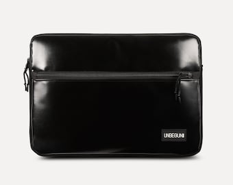 Lenovo ThinkBook 15 G3 case with compartment (from upcycled fabric), Black laptop sleeve for new Lenovo ThinkBook 15 G3/G2 (15.6" - 2022)