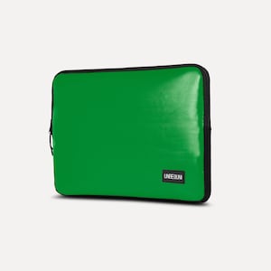 MacBook Air 13 Zoll Hülle aus upcycled Stoff (Öko), Grüne Laptoptasche für MacBook Air 13.6” M4/M3 (2025/2024), Macbook Air 13 Tasche