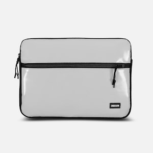 MacBook Air 13-hoes met vak (van geüpcycled materiaal), grijze laptophoes voor MacBook Air 13,6 inch M4/M3 (2025), duurzame hoes
