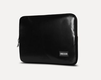 15 inch laptop case (from upcycled fabric), Black 15.6" laptop sleeve for Lenovo ThinkBook 15 G3/G2 and Dell Latitude 5520/5521/5530/5531