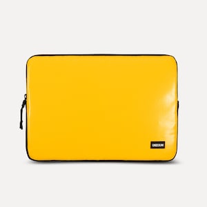 Yellow MacBook Air 13 case from upcycled fabric Eco, Recycle laptop sleeve for MacBook Air 13,6 inch M3/M2 2024, Sustainable bag/Cover Yellow