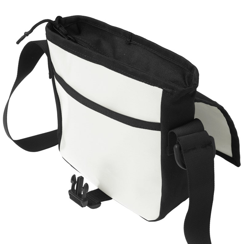 White Crossbody Bag From Upcycled Fabric Vegan Cross Body Etsy