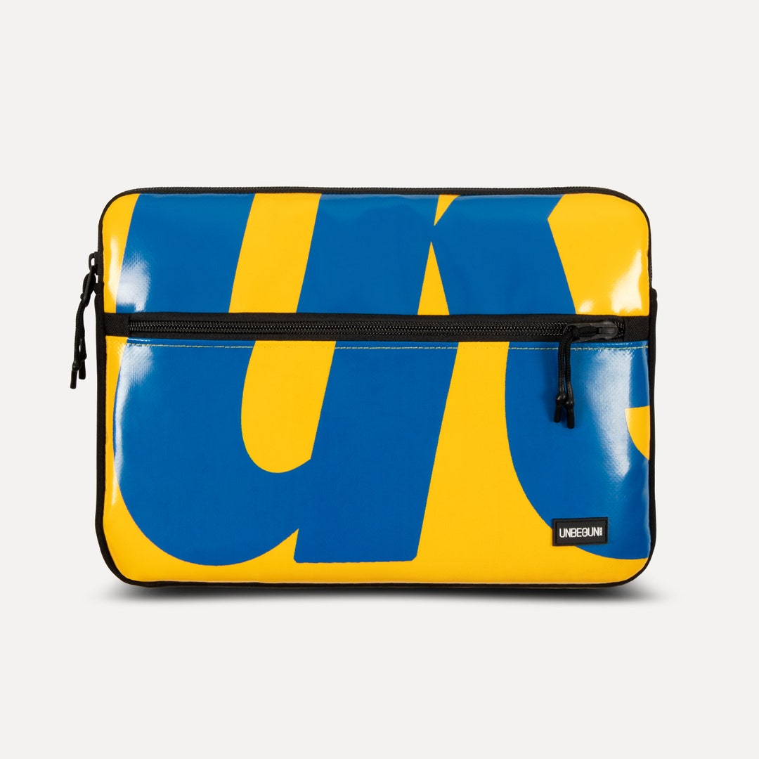MacBook Pro 14 Inch Case With Front Compartment from Upcycled Fabric