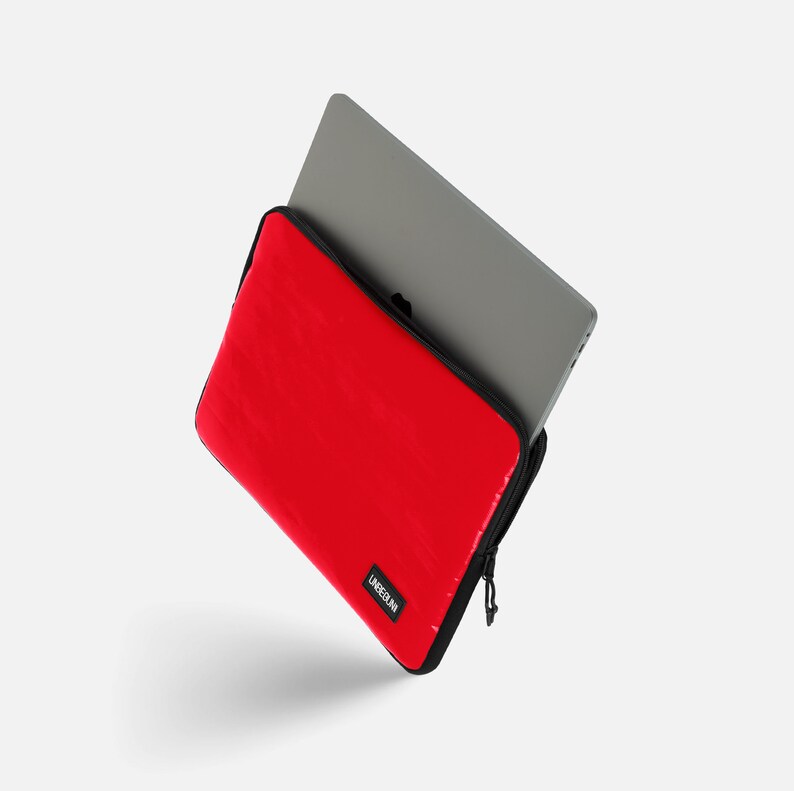 Red Laptop Case From Upcycled Fabric Laptop Sleeve for 13 Etsy