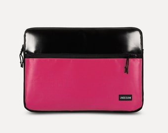 Étui pour Surface Pro 9 avec poche (en tissu recyclé), housse écologique noire/rose pour ordinateur portable pour la nouvelle Surface Pro 9/8/7/X (2024), housse/sac Microsoft