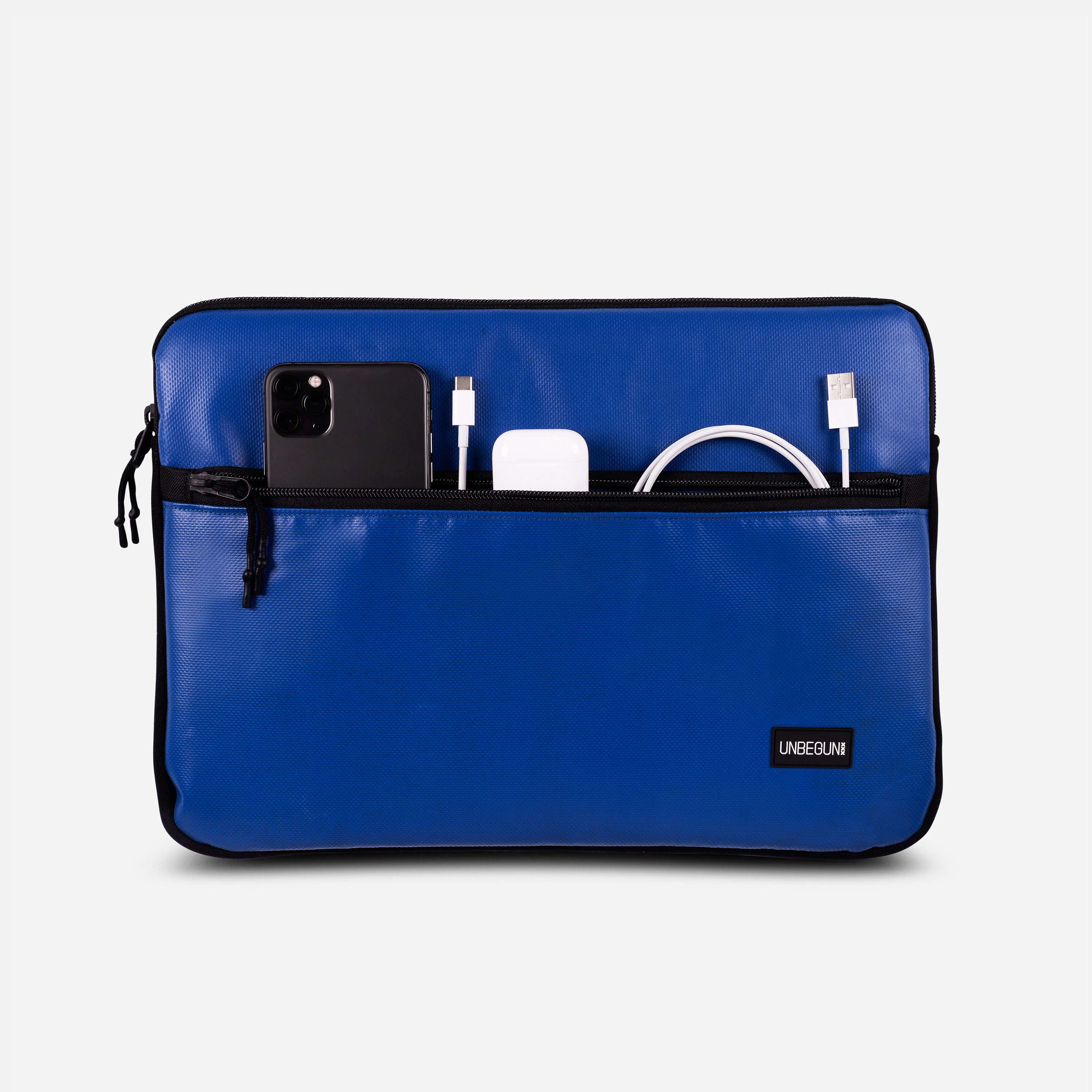 Surface Pro 9 Case With Pocket from Upcycled Fabric Blue