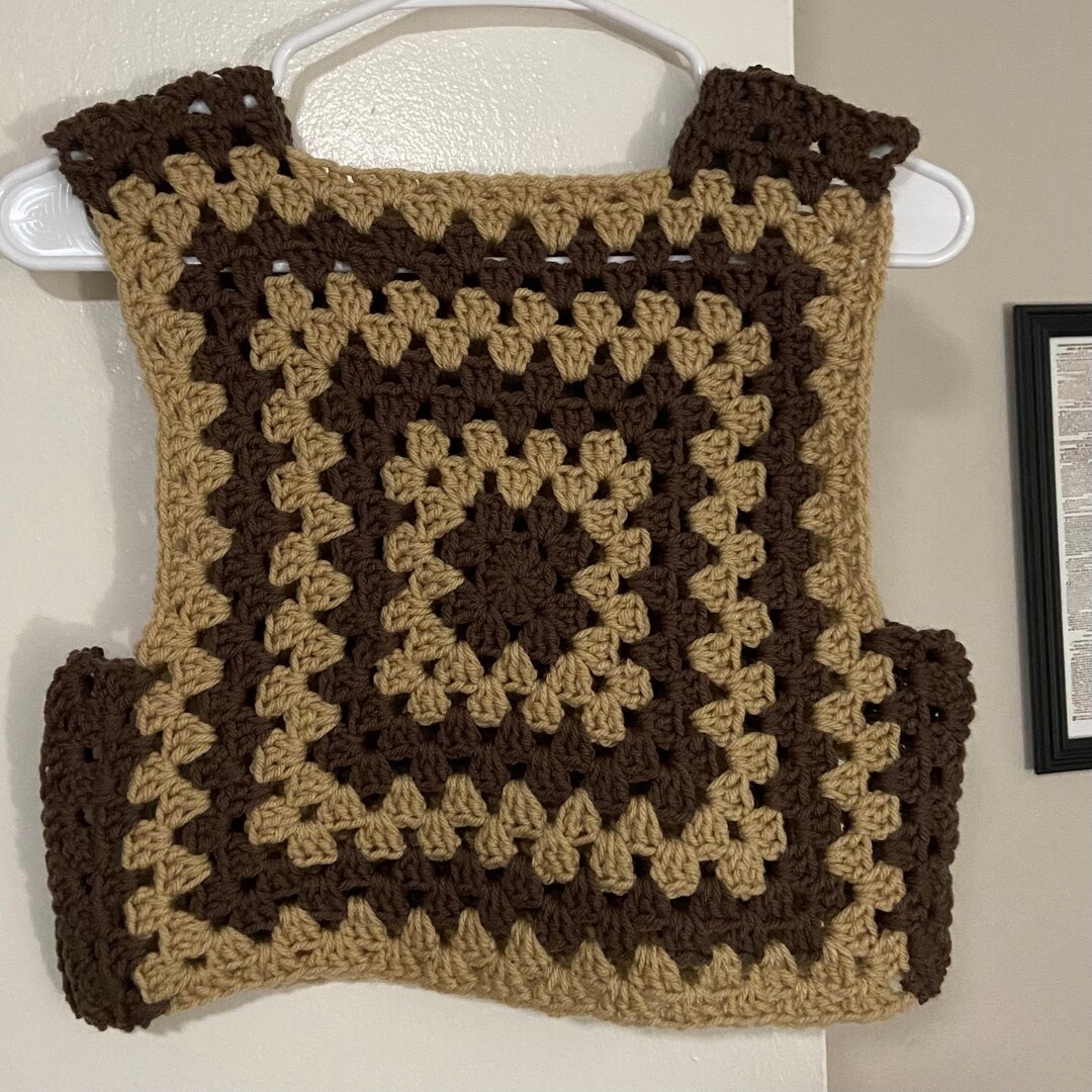 Granny Square Crochet Tank Top Etsy