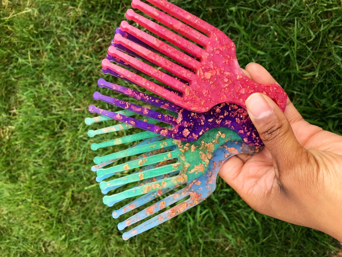Resin Afro Hair Picks Etsy