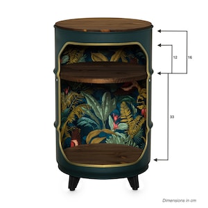 Side cabinet bedside table bar made from a 60L oil drum image 6