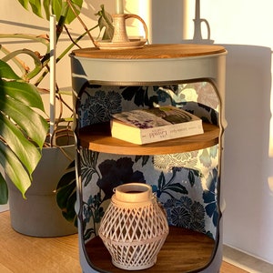 Lumpy oil barrel side table – modern table – personalized minibar – nightstand – handcrafted table