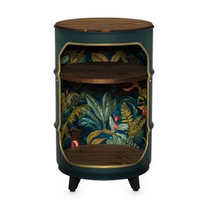 Side cabinet bedside table bar made from a 60L oil drum image 2