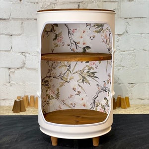 Bedside table, side table for living room decoration – table with wooden shelves – gift