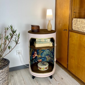Handcrafted nightstand – modern table with shelves – side table – home bar