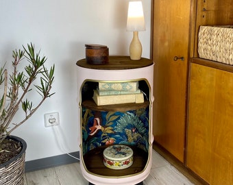 Bedside table - bar - side table made from a 60L oil barrel
