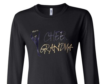 Glitter Cheer Grandma Shirt: Personalisierbarer Cheerleader Name
