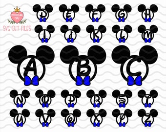 Download Disney SVG Font / Mickey Head Alphabet SVG / Ears svg ...