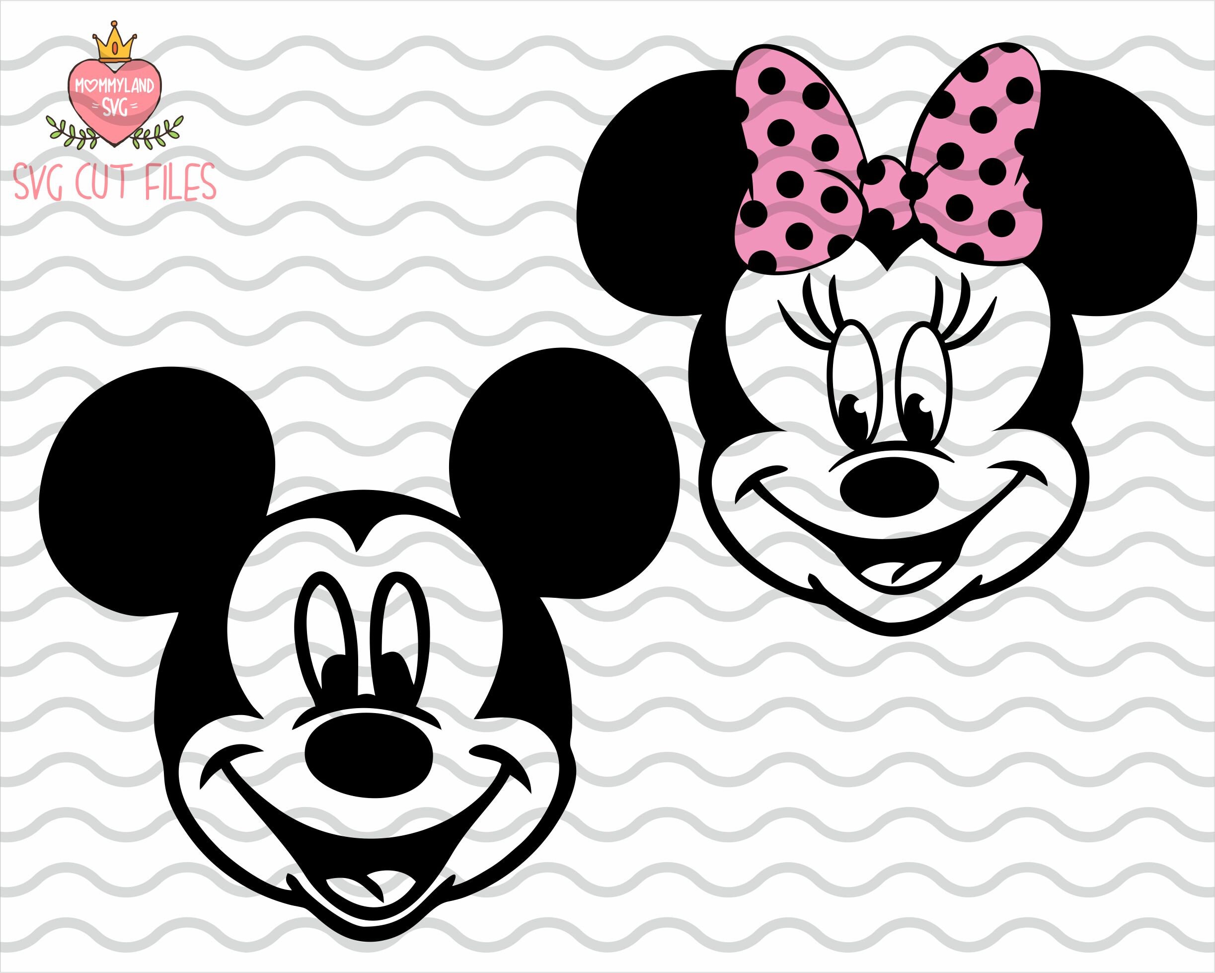 Mickey Minnie Mouse Head Face / Mickey Mouse Bow SVG / Disney | Etsy