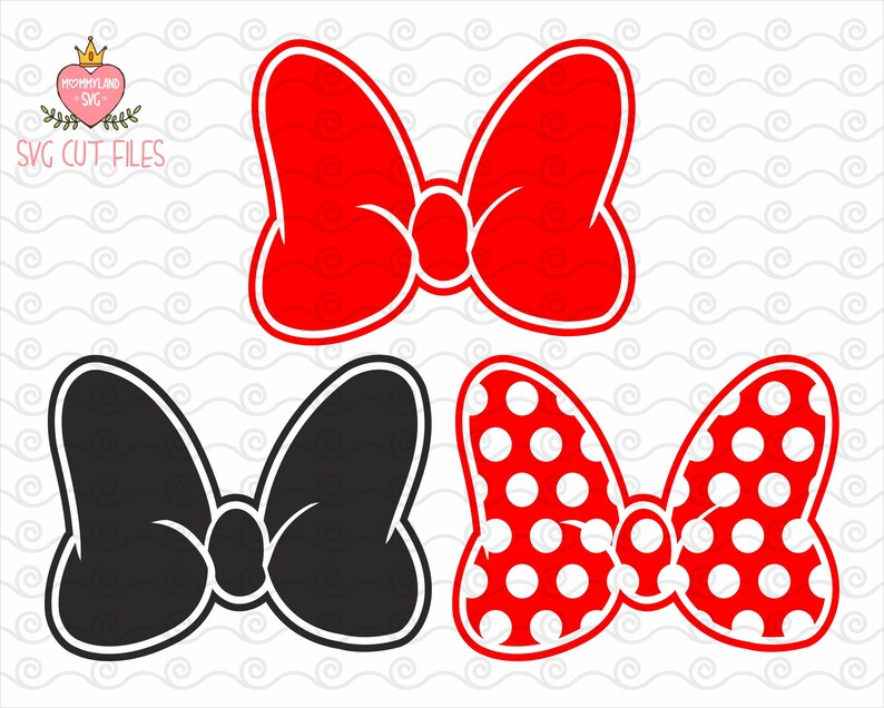 Download SVG DXF PNG Minnie Mouse Bow Clipart / Layared minnie ...