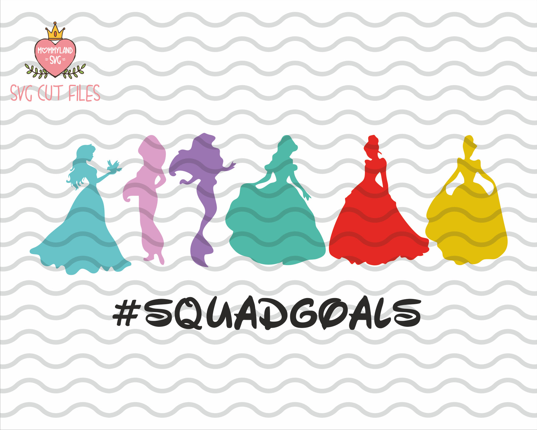 Squad Goals SVG / Princess Squadgoals SVG / Princess Svg Png | Etsy