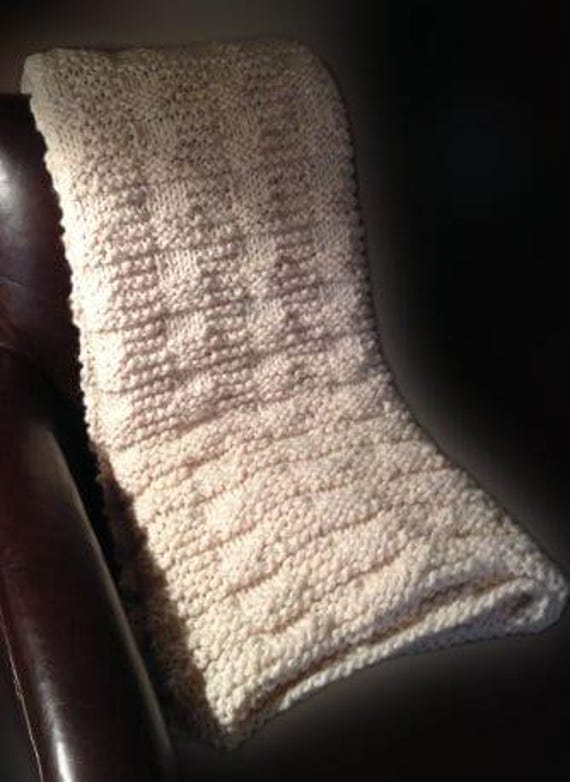 Potterybarn Inspired Chunky Throw Knit Pattern PDF Etsy UK