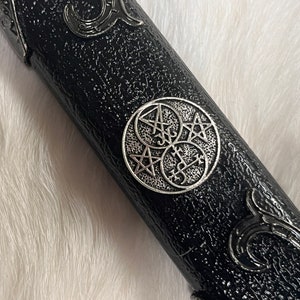 Athame - Lilith and Lucifer Stainless Steel Double Sided Unsharpened Blade Celtic (DAGG-1142)