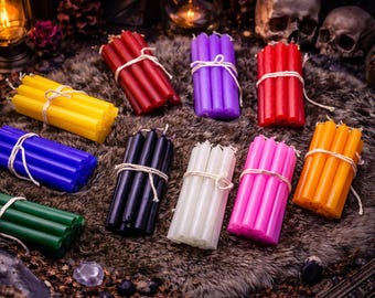 10 Soy Spell Candles - Pick Color 4 Inch Ritual Chime