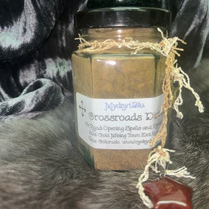Crossroads Dirt in Glass Jar Moonlight Charged  Cripple Creek Colorado - Over 130 Years Old (PWDR-1020)