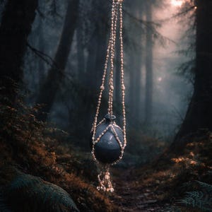 Seashell Macrame Plant Hanger: Cowrie Shells, 20 Inch Handmade Decor