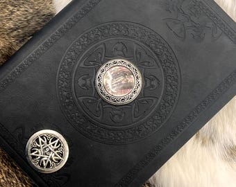 Journal Abalone Celtic Pentacle Pentagram Grimoire Book of Shadows Celtic 5.75" x 8.25"