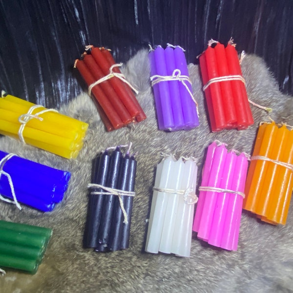 10 Soy Spell Candles - Pick Color 4 Inch Ritual Chime