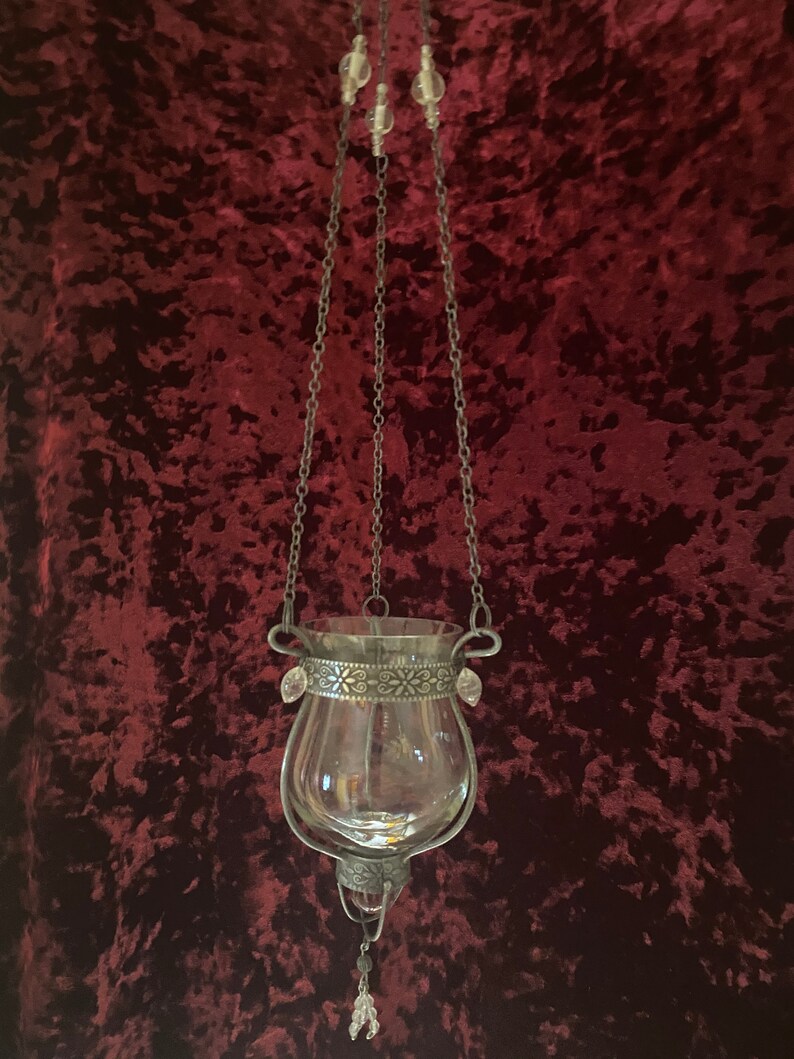 Moroccan Hanging Glass Candle Holder Clear Etsy