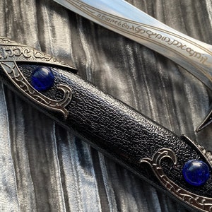 Athame Blue Glass Celtic Stainless Steel Double Sided - Etsy