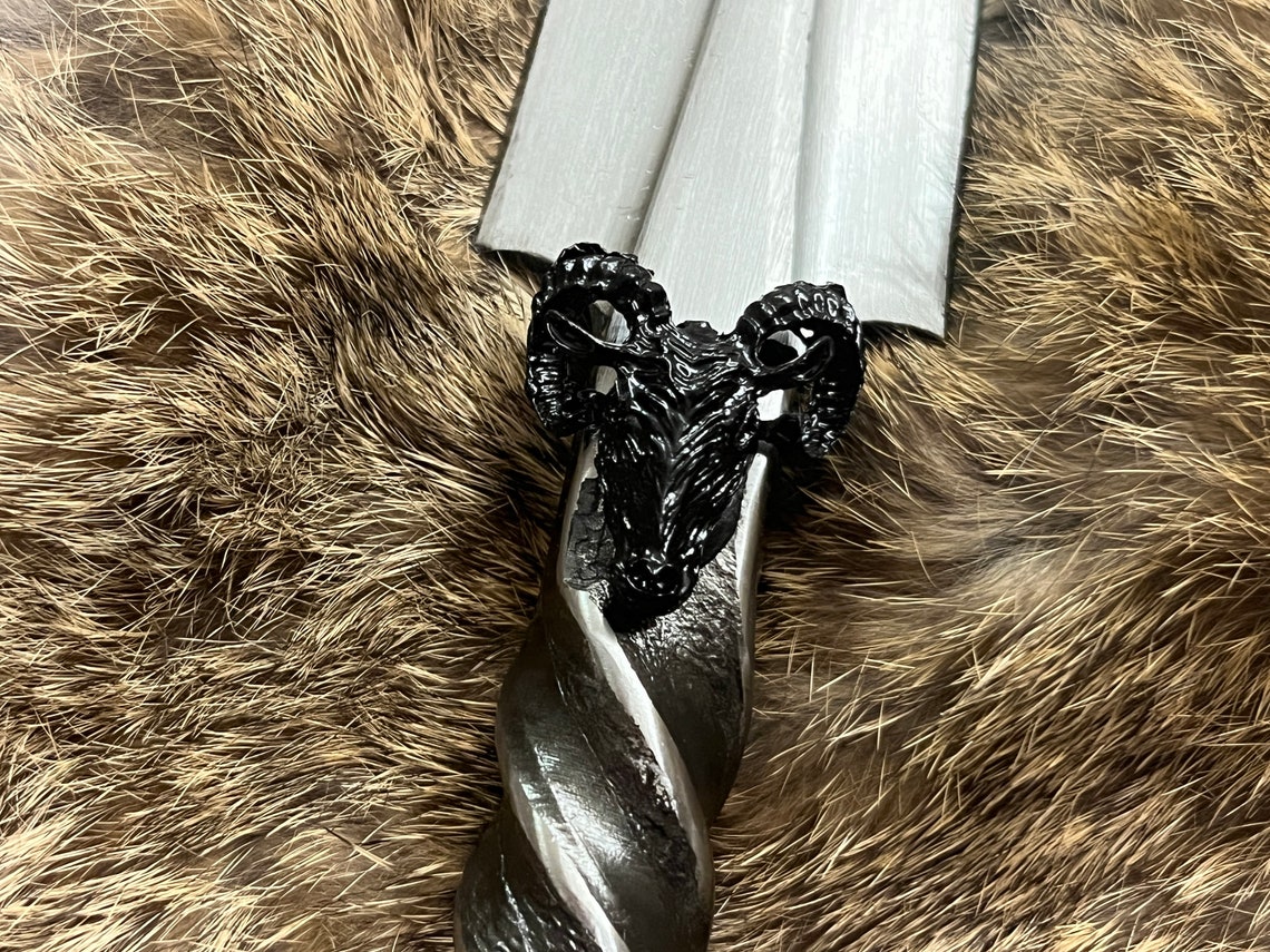Athame Black Rams Head Hand Forged Railroad Spike 10.5 Inches Heavy ...