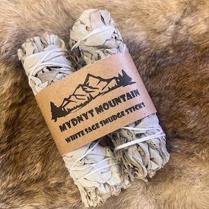 2x California White Sage and Lavender Smudging Sticks 4 Inch + Thick