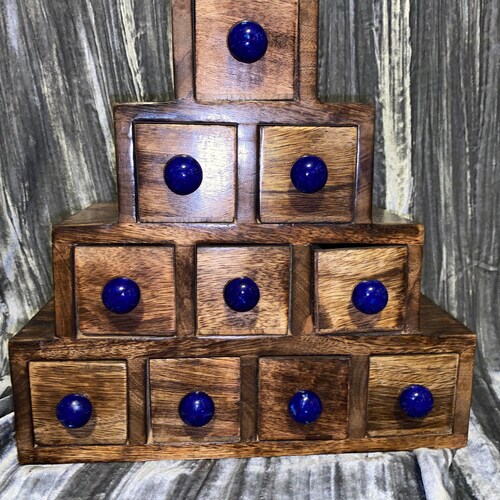 Apothecary Chest 10 Drawers Ceramic Knobs Extra Large Etsy