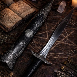 Athame - Lilith Stainless Steel Double Sided Unsharpened Blade Celtic (DAGG-1139)