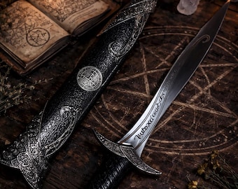 Athame - Lilith Stainless Steel Double Sided Unsharpened Blade Celtic (DAGG-1139)