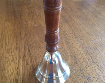 Wood Handle Brass Altar Bell 3 Inches