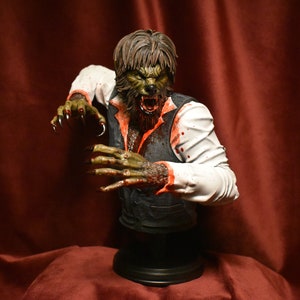 Wolfman Bust - Fan Art Horror Collectible Painting commission