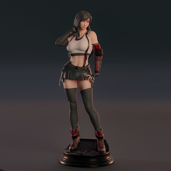 Fan Art peinte Tifa - Figurine de collection à l'échelle 1/6 par ABE3D