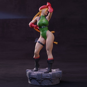 Cammy Painted Fan Art Figure - Street Fighter Collectible Painting commission