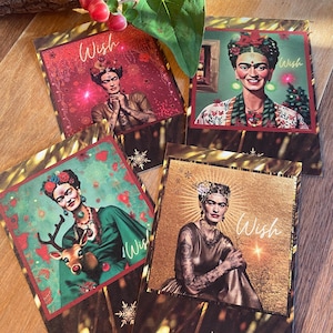 Frida Kahlo WISH SET van 12 seizoensgroeten ansichtkaarten