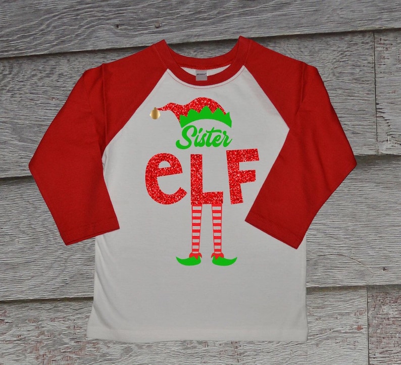 Matching Family Christmas shirts personalized matching tees elf family shirts christmas baseball tees