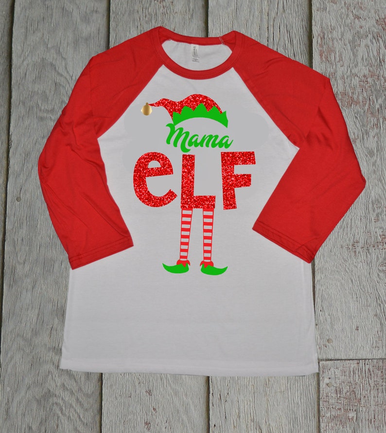 Matching Family Christmas shirts personalized matching tees elf family shirts christmas baseball tees