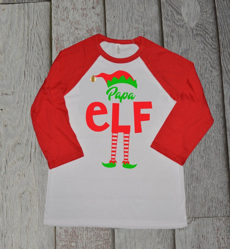 Matching Family Christmas shirts personalized matching tees elf family shirts christmas baseball tees