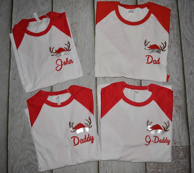 matching reindeer Christmas shirt christmas shirt gifts for kids family matching christmas shirts personalized shirt custom tee,